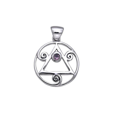 Elegant AA Symbol Silver Pendant TPD269 - Jewelry